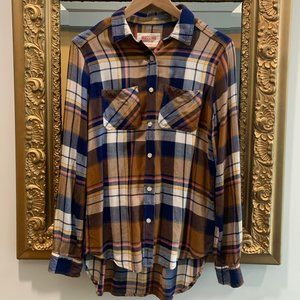 Mossimo Boyfriend Fit Flannel Shirt Sz S